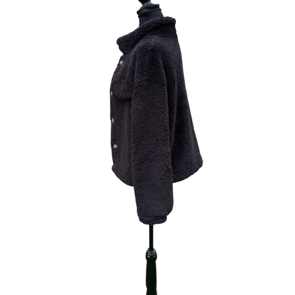 Women's Black Fleece Jacket by SHEIN size M - Picture 4 of 5